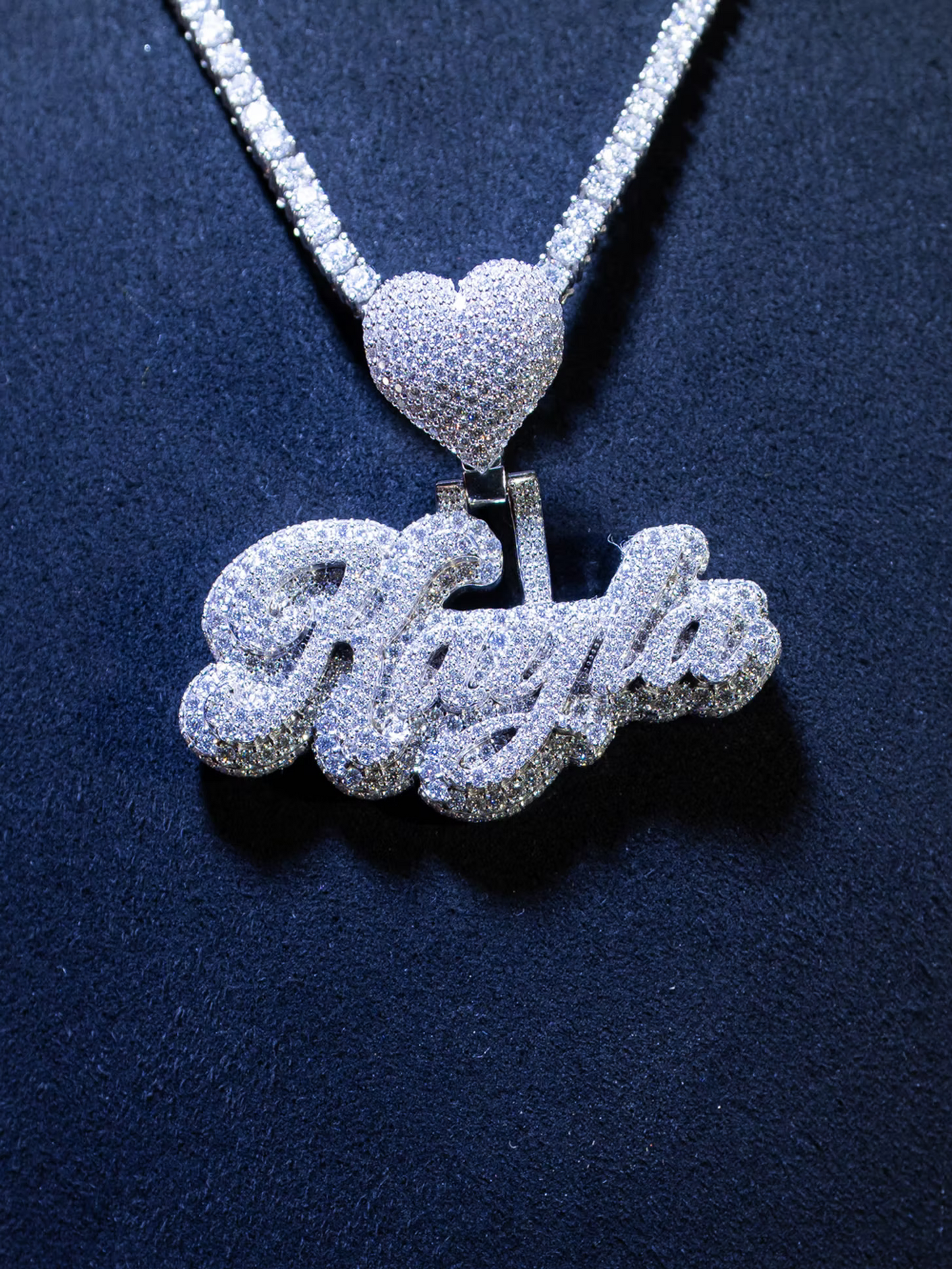 Kayla with Heart VVS Moissanite Pendant