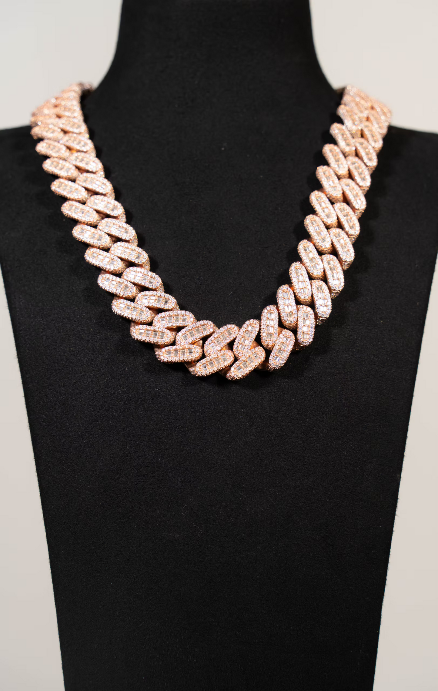 20mm Round Style Tight Link Lab Grown Diamond Cuban Chain