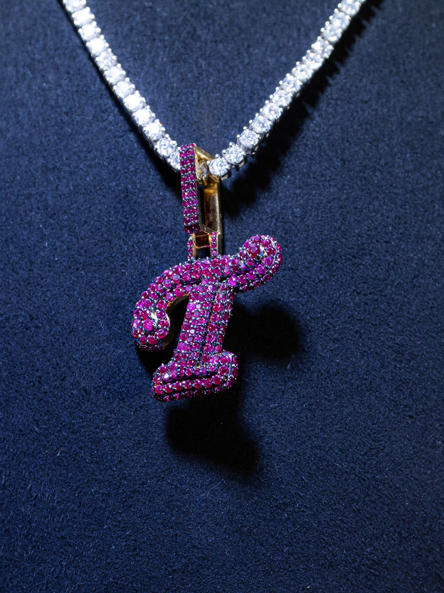 T Pink Lab Grown Diamond VVS Pendant