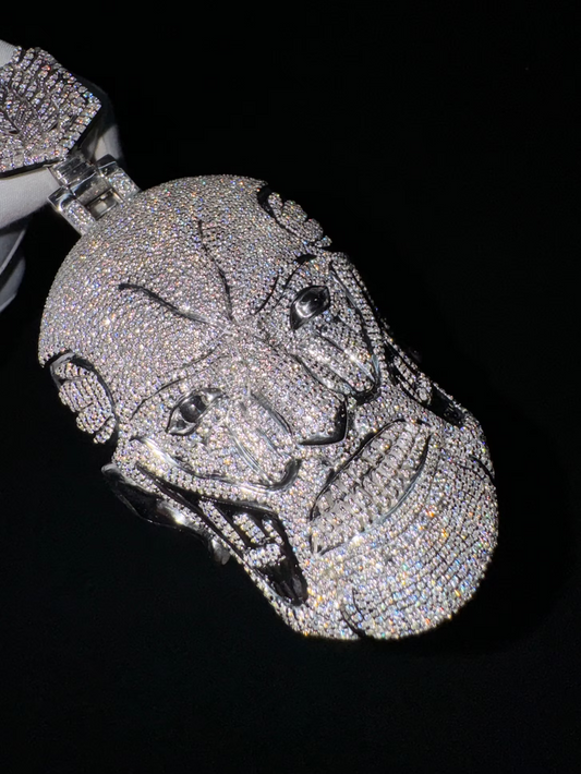 Anime Style Giant Man Face Lab Grown Diamond Pendant Pendant