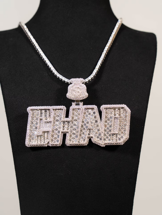 Chad VVS Baguette Lab Grown Diamond Pendant