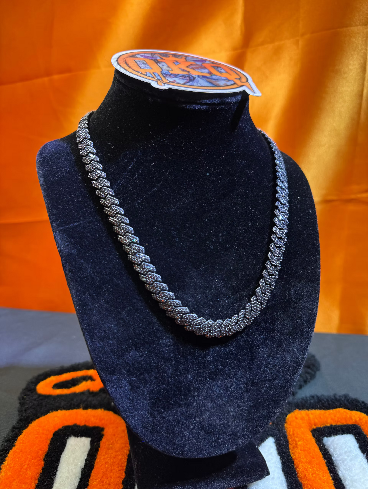 10mm Black Lab Grown Diamond Cuban Chain