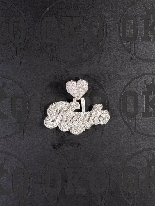 Kayla with Heart VVS Moissanite Pendant