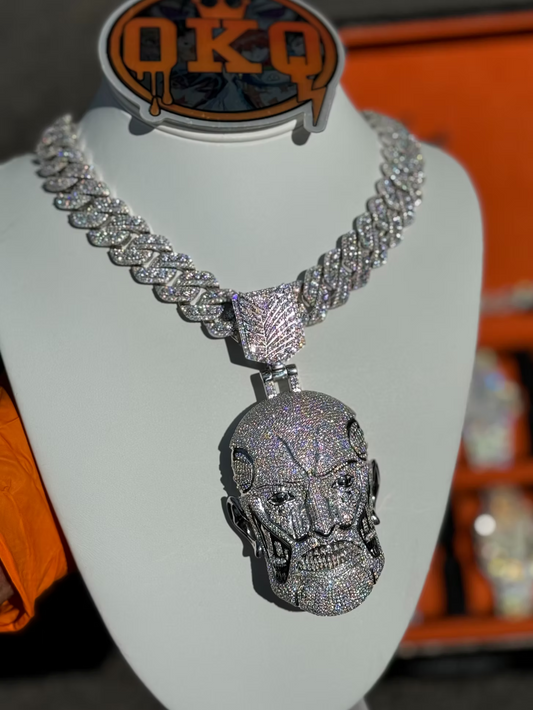 Anime Style Giant Man Face Lab Grown Diamond Pendant Pendant