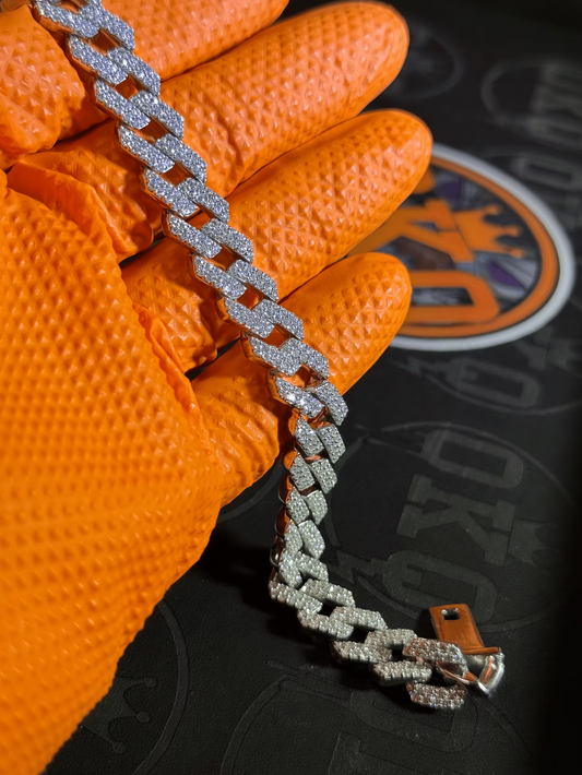 10mm Moissanite Cuban Bracelet