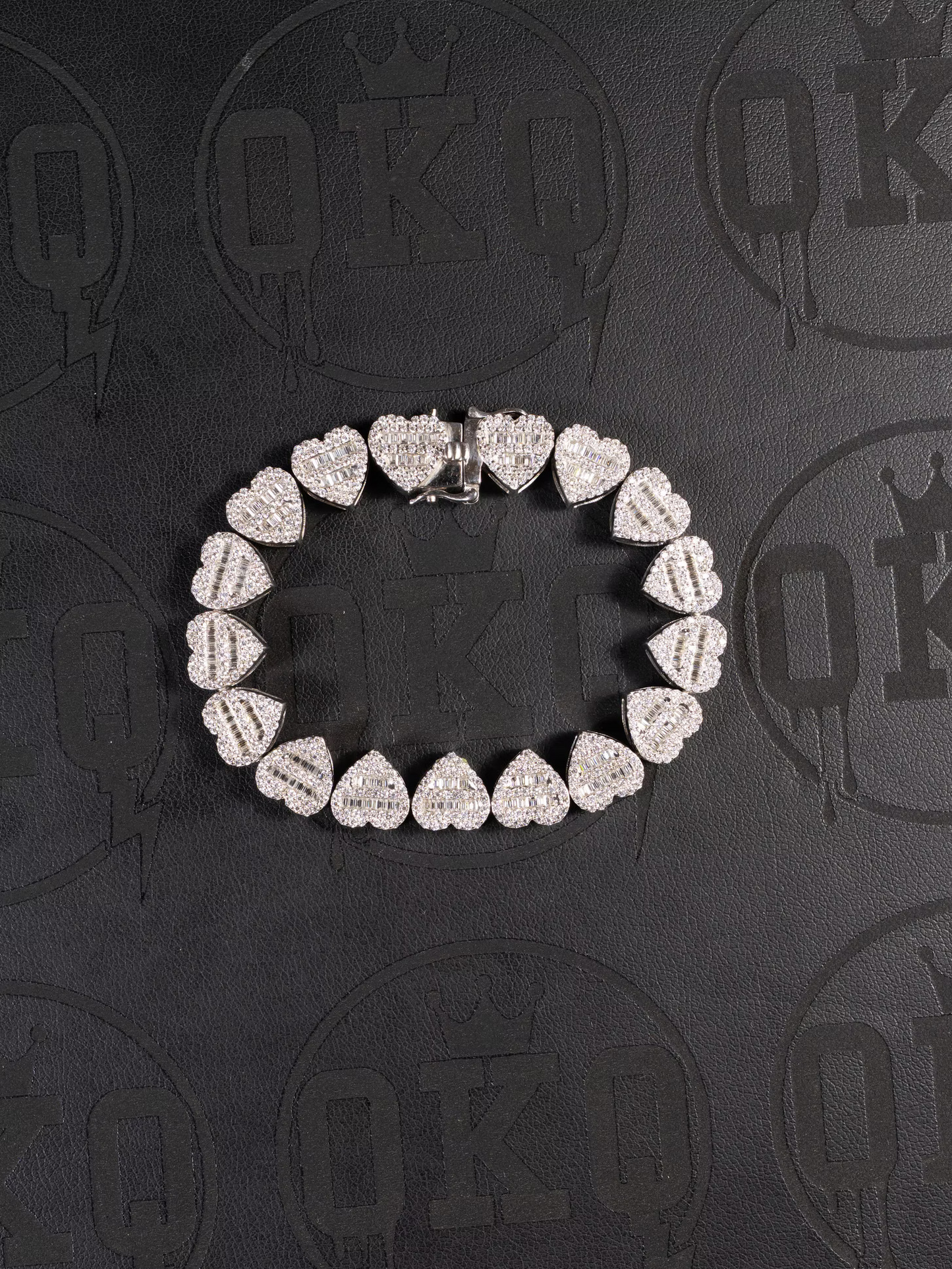 Heart Shaped Lab Grown Diamond Cuban Bracelet