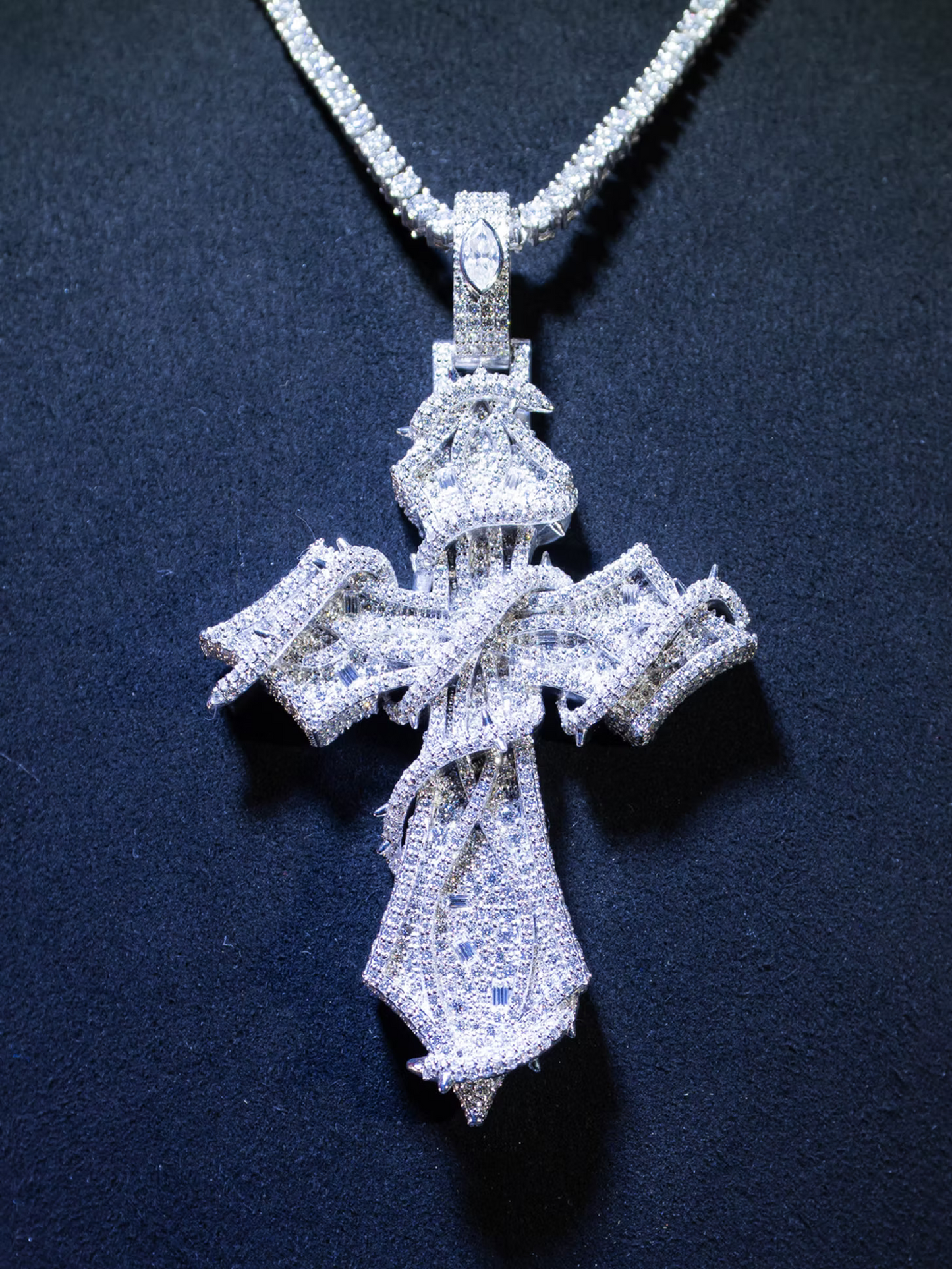Thorn Cross Lab Grown Diamond VVS Pendant