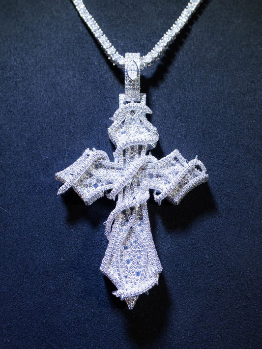 Thorn Cross Moissanite VVS Pendant