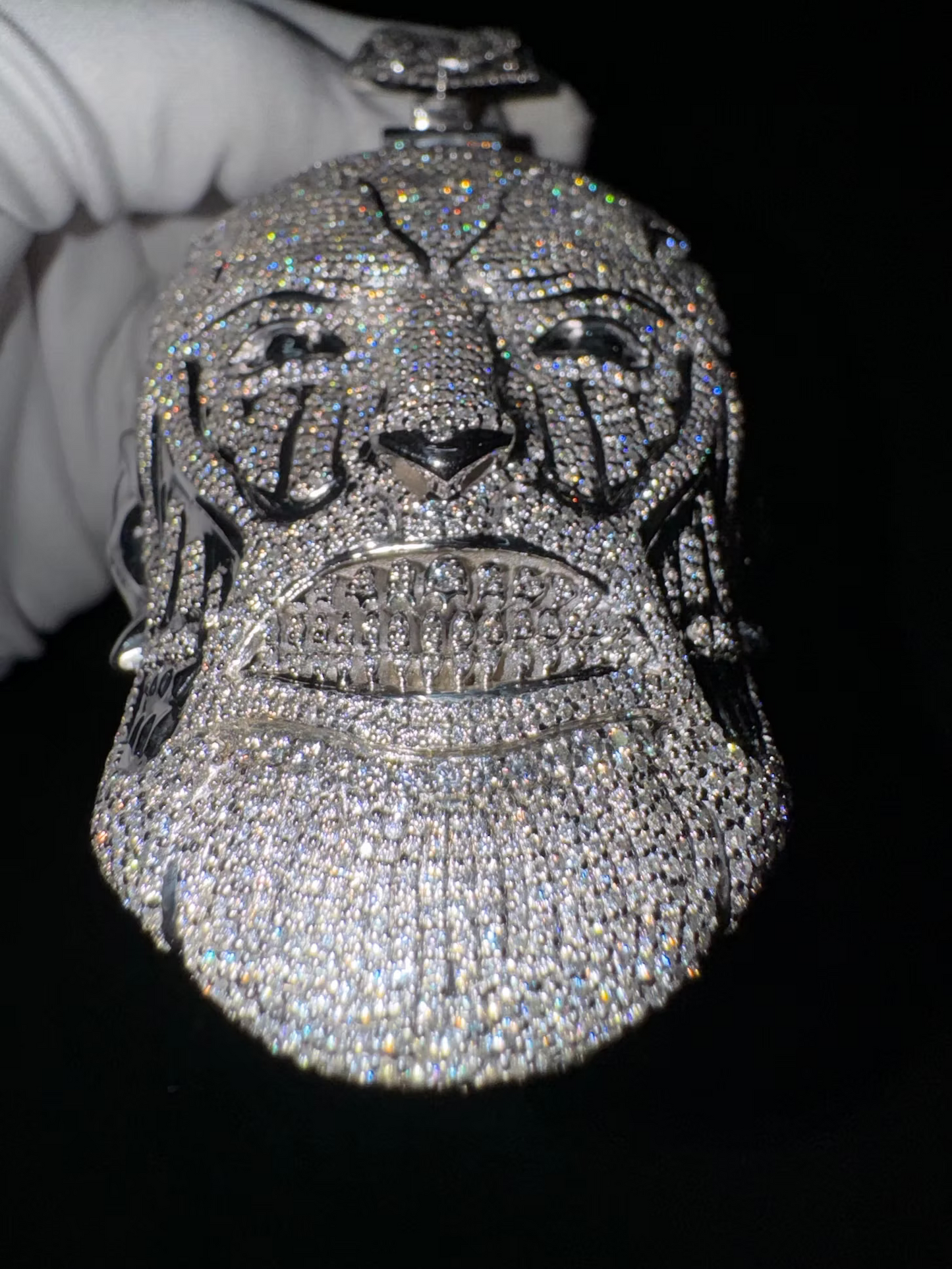 Anime Style Giant Man Face Lab Grown Diamond Pendant Pendant