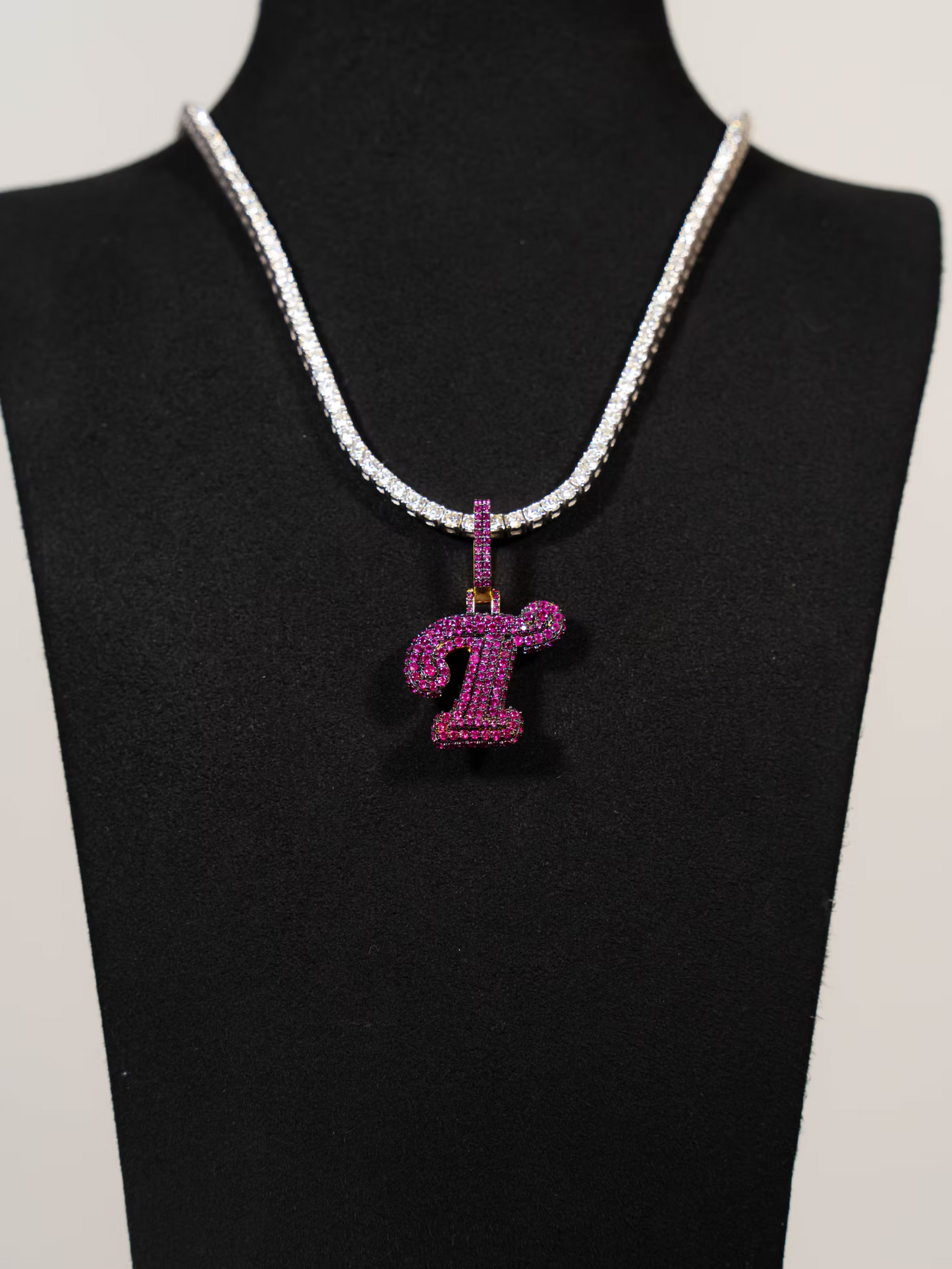 T Pink Lab Grown Diamond VVS Pendant