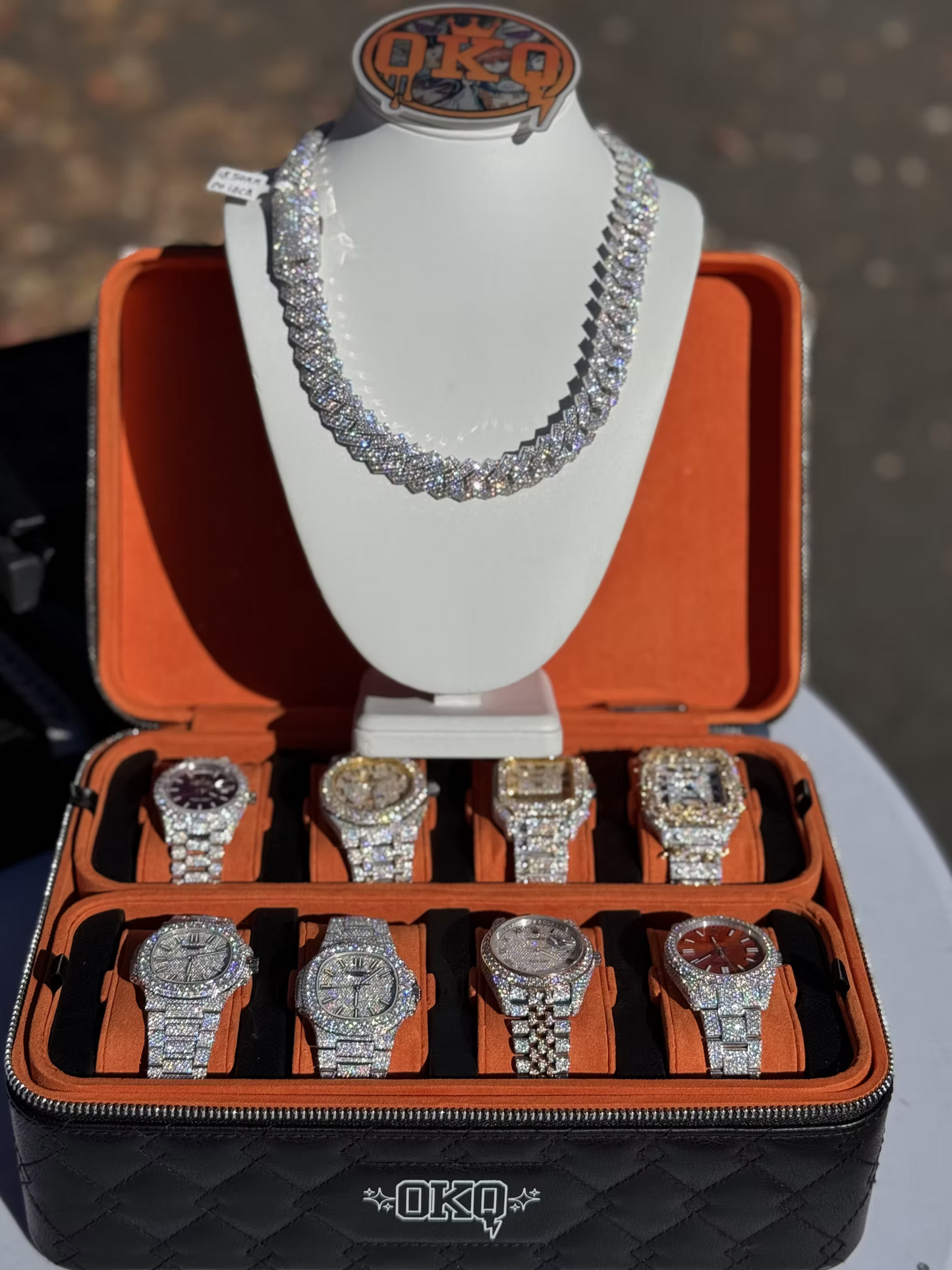 18.5mm Tight Link Style Lab Grown Diamond Cuban Chain