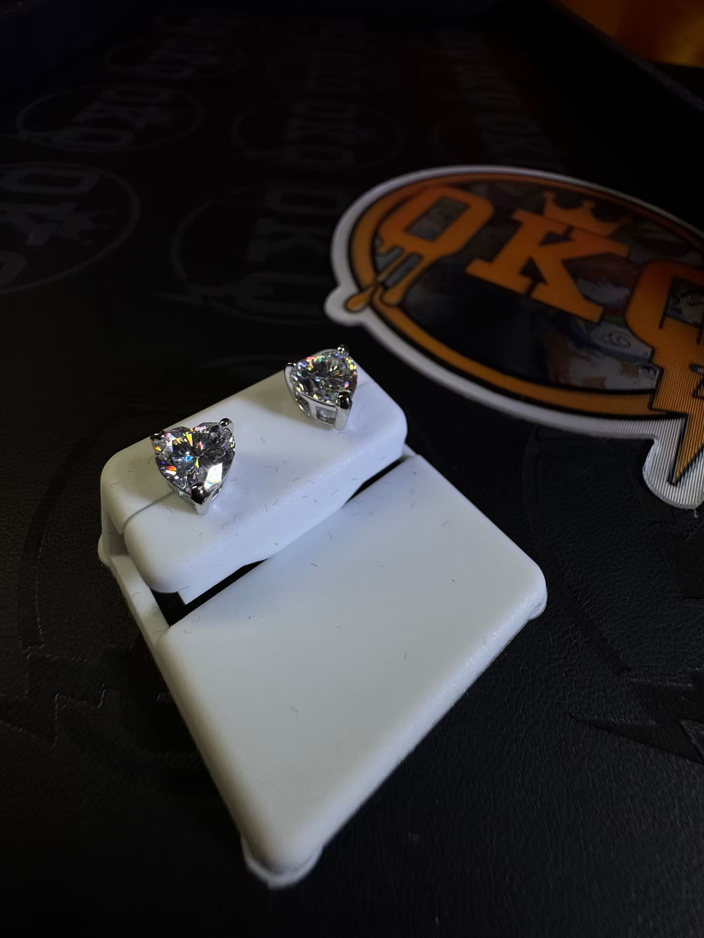 Lab Grown Diamond Heart Stud Earrings