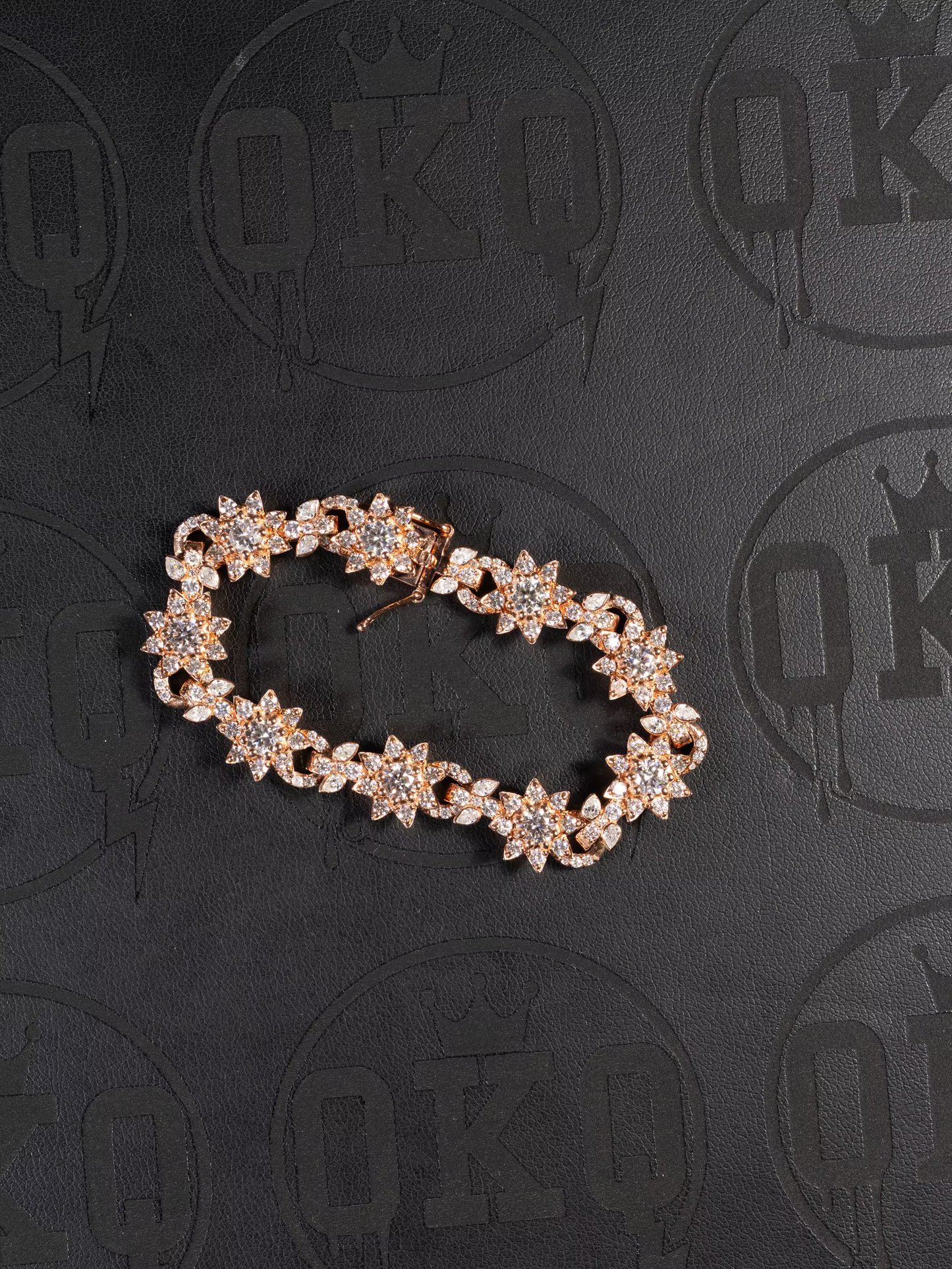 Lotus Moissanite Flower Bracelet