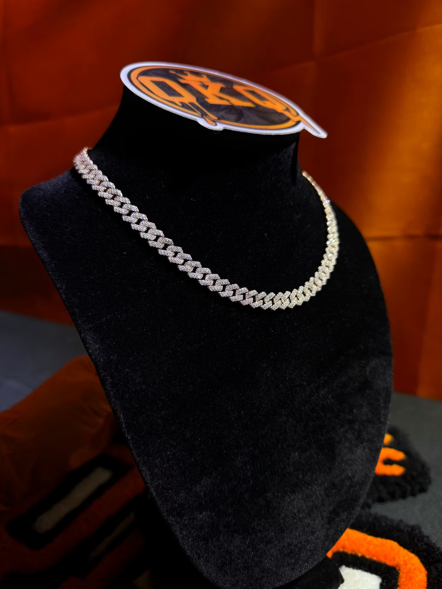 10mm Iced Out Lab Grown Diamond Cuban Chain