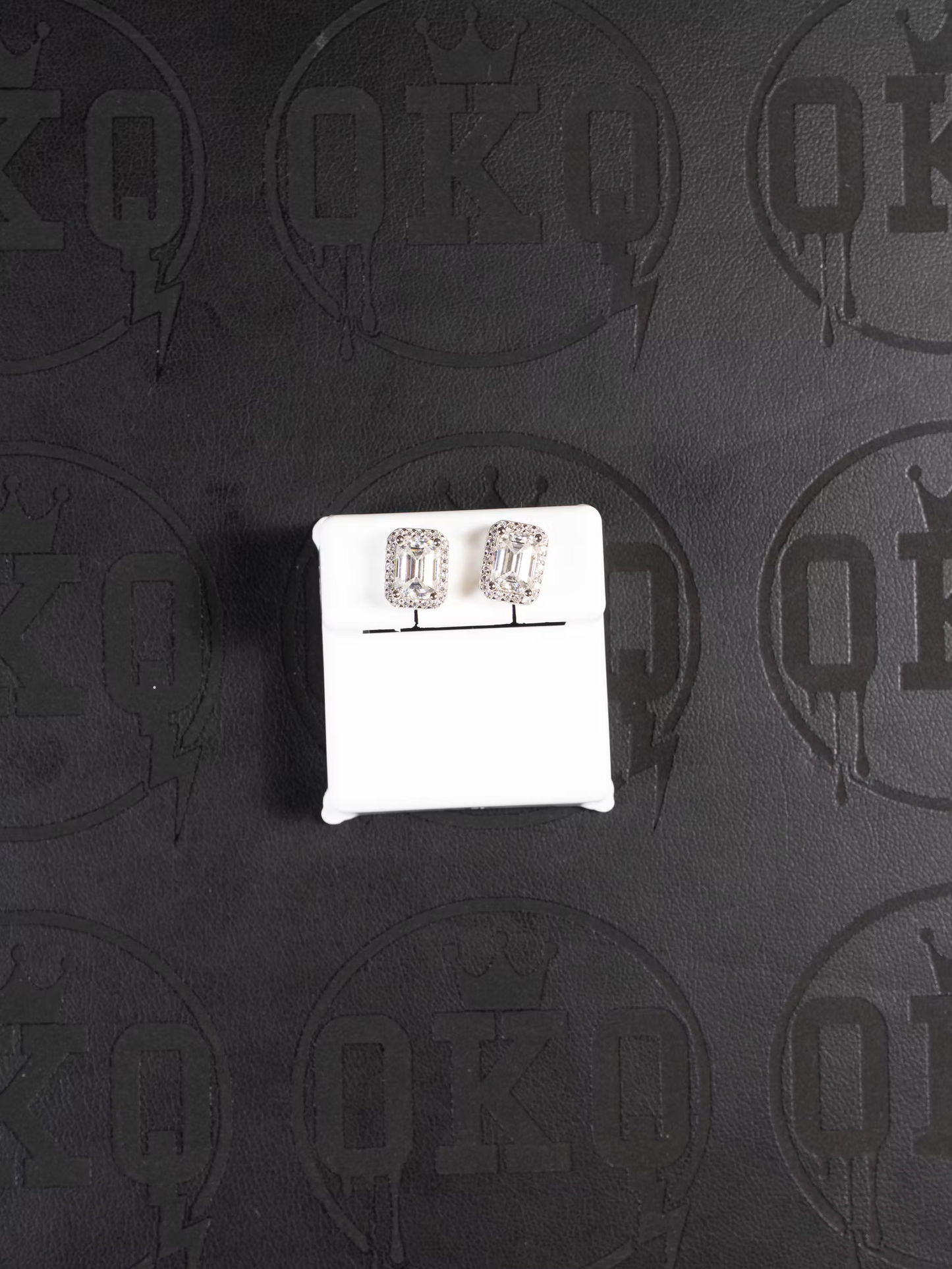 Emerald Cut Rectangle Moissanite Earrings
