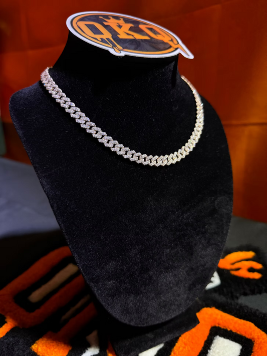 10mm Iced Out Lab Grown Diamond Cuban Chain