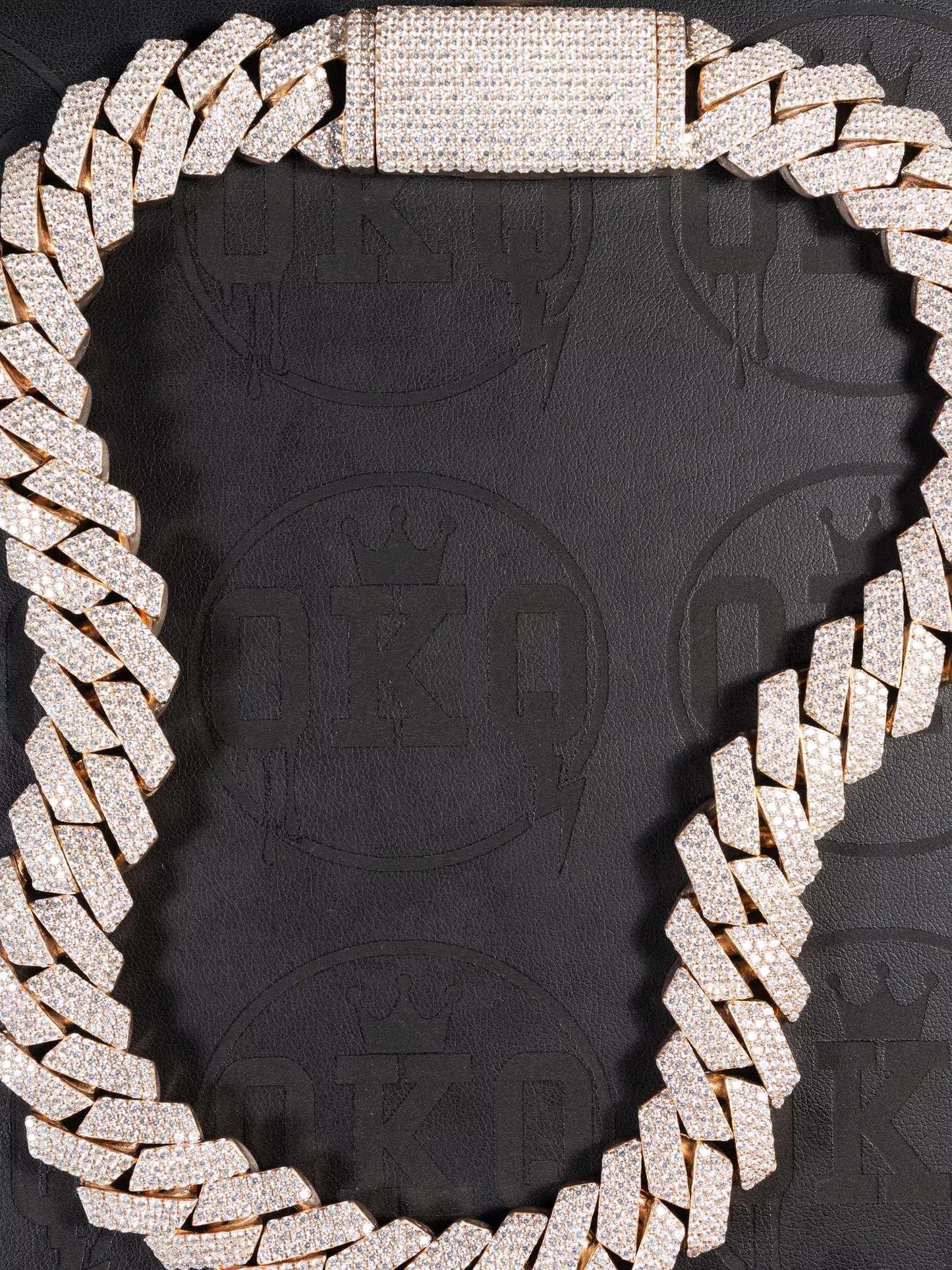 18.5mm Tight Link Style Lab Grown Diamond Cuban Chain