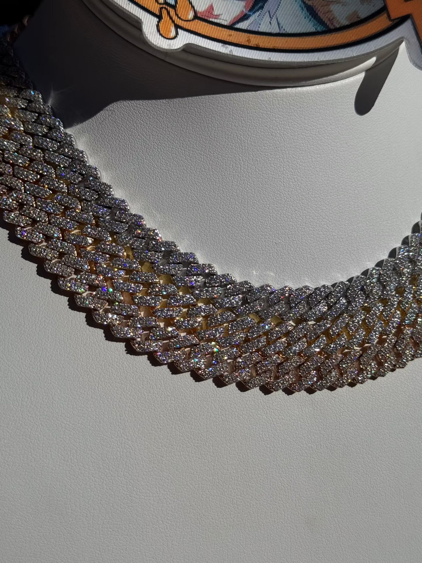 10mm Iced Out Lab Grown Diamond Cuban Chain