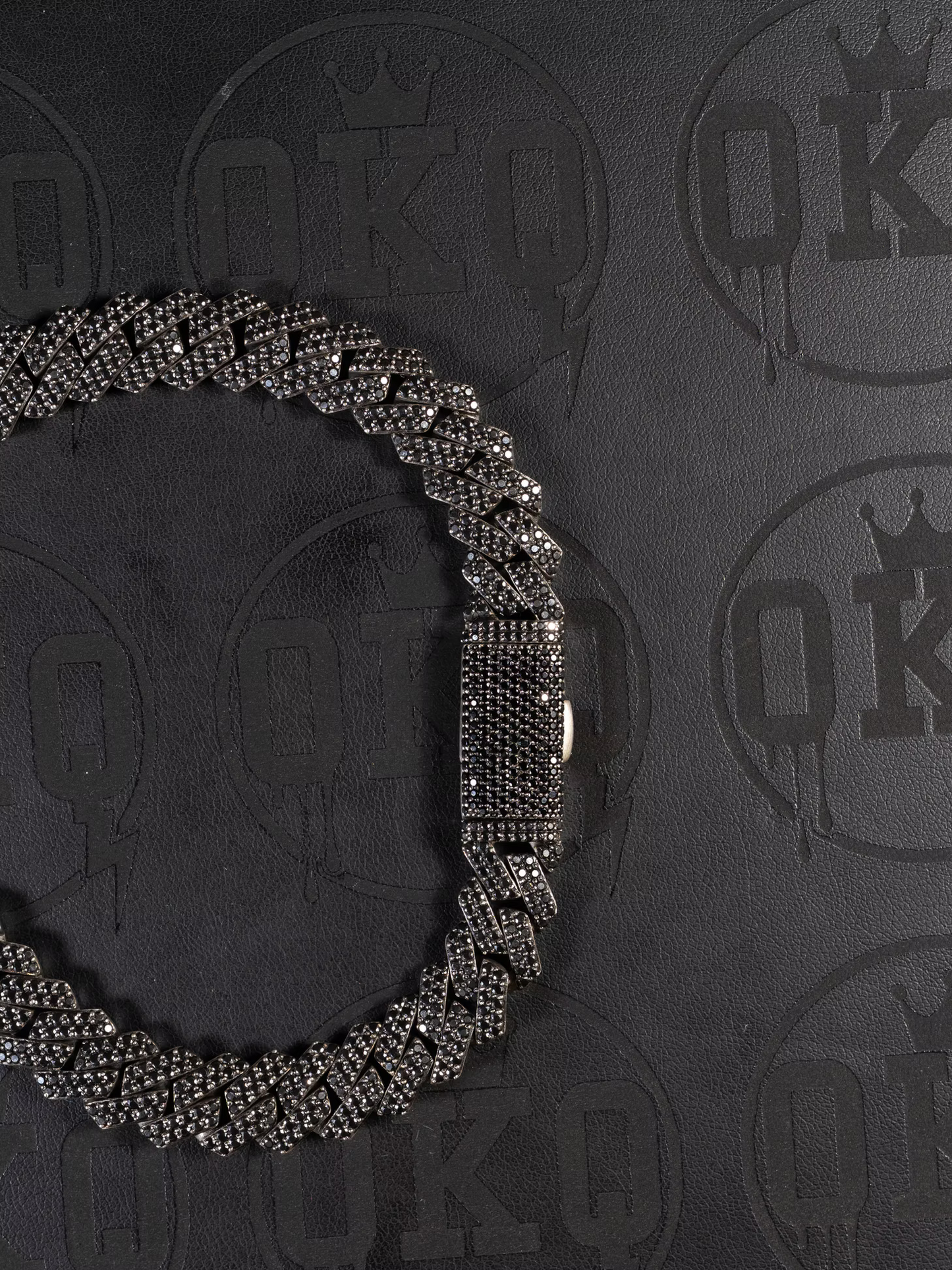 10mm Black Lab Grown Diamond VVS Cuban Bracelet