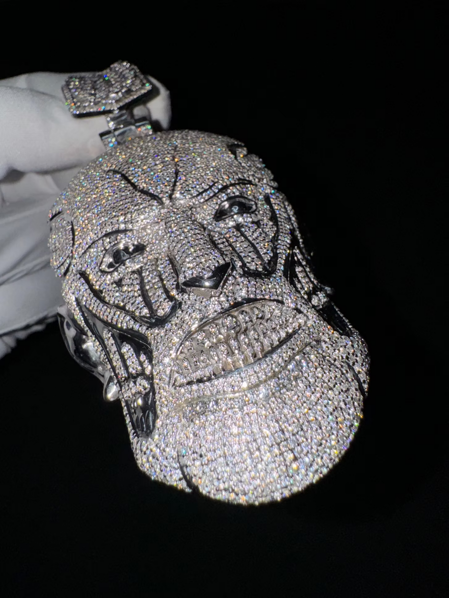 Anime Style Giant Man Face Lab Grown Diamond Pendant Pendant