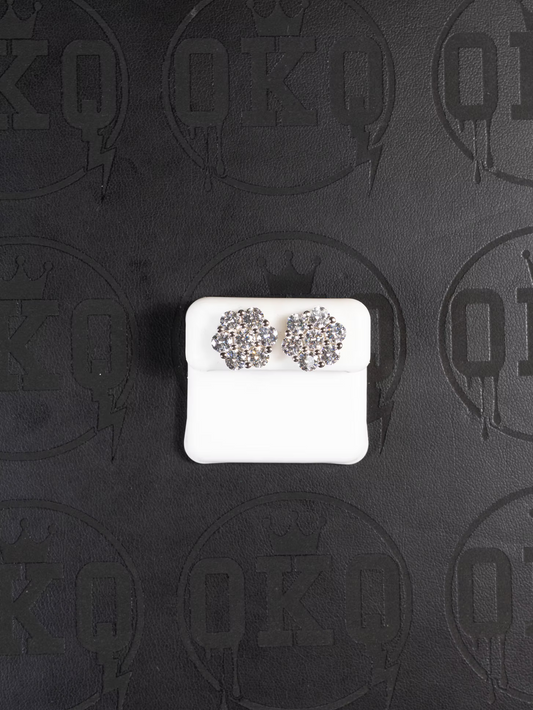 Moissanite Flower Earrings