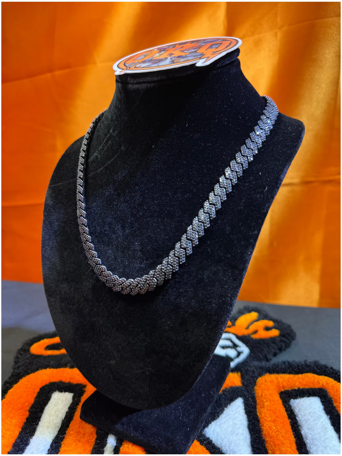 10mm Black Lab Grown Diamond Cuban Chain