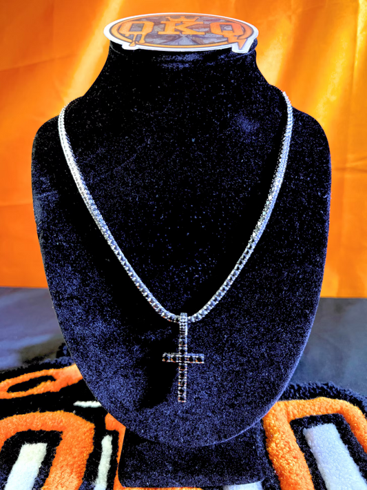 Black Moissanite Cross Pendant