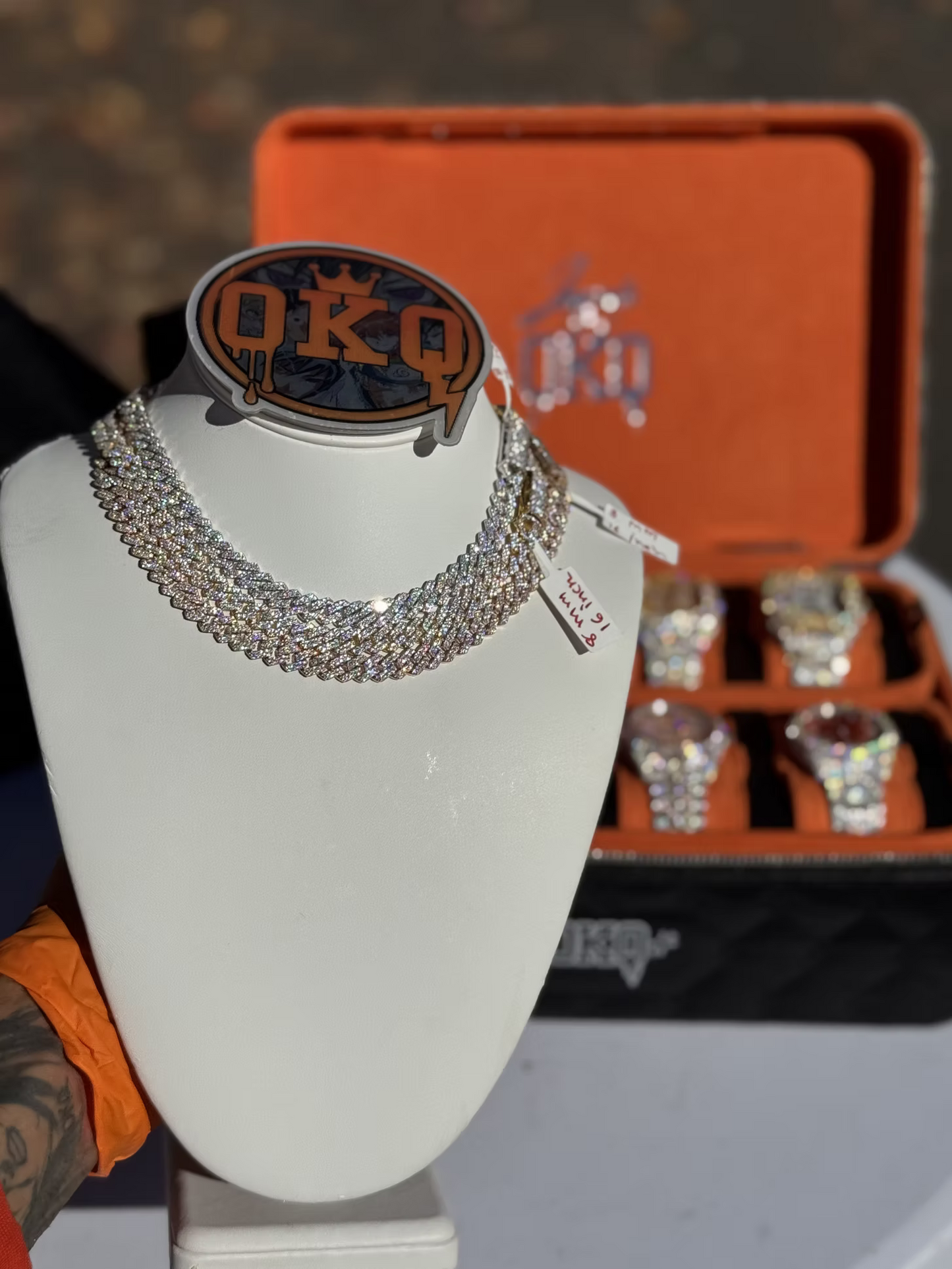 10mm Iced Out Lab Grown Diamond Cuban Chain