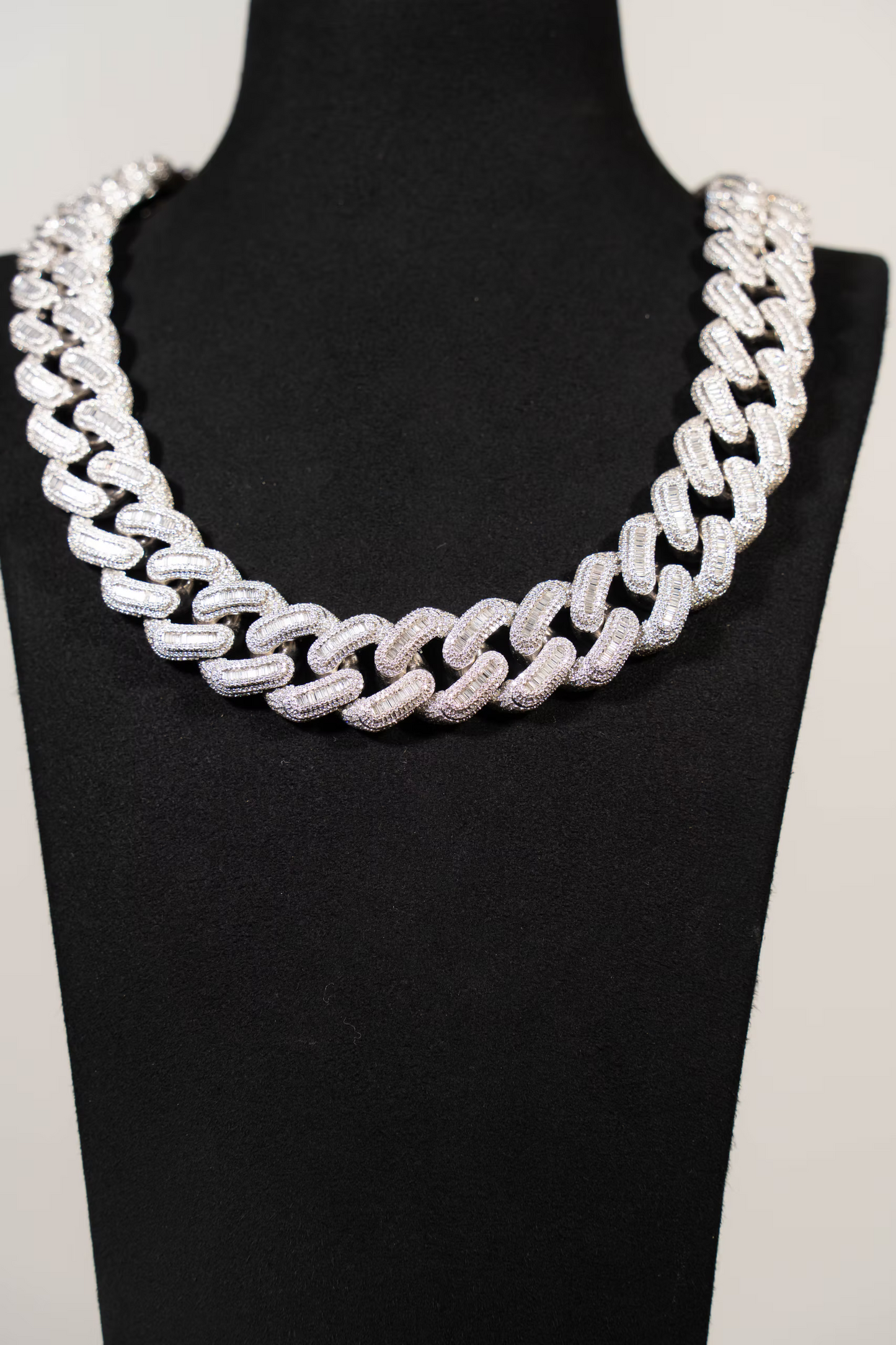 20mm Round Style Lab Grown Diamond  Cuban Chain