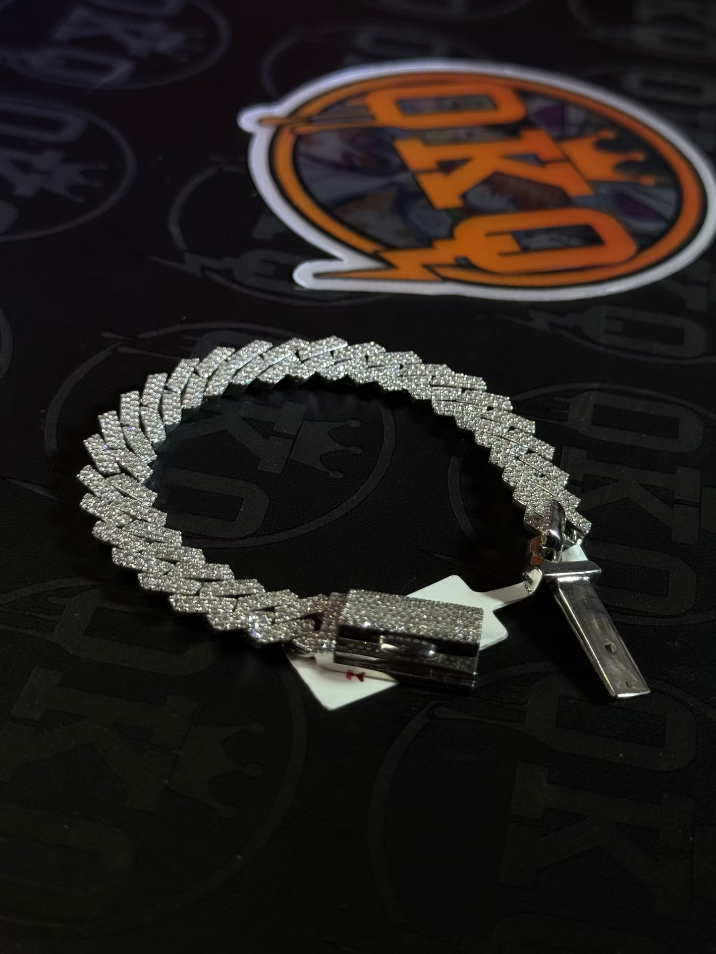 10mm Tight Link Style Moissanite Cuban Bracelet