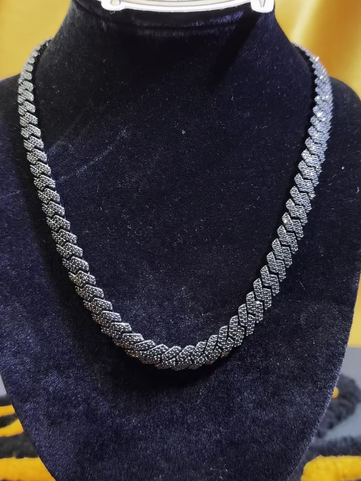 10mm Black Lab Grown Diamond Cuban Chain