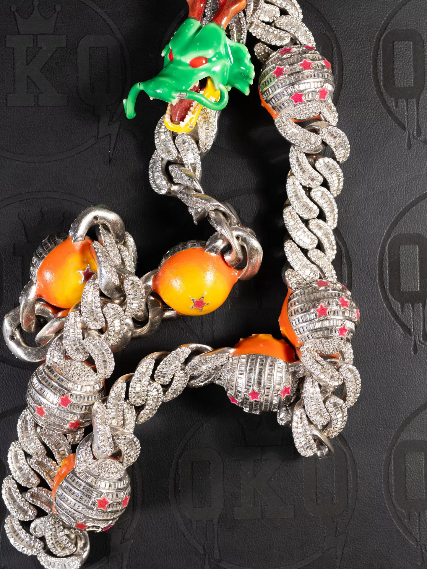 20mm Anime Style Magic Orbs Dragon Lab Grown Diamond Cuban