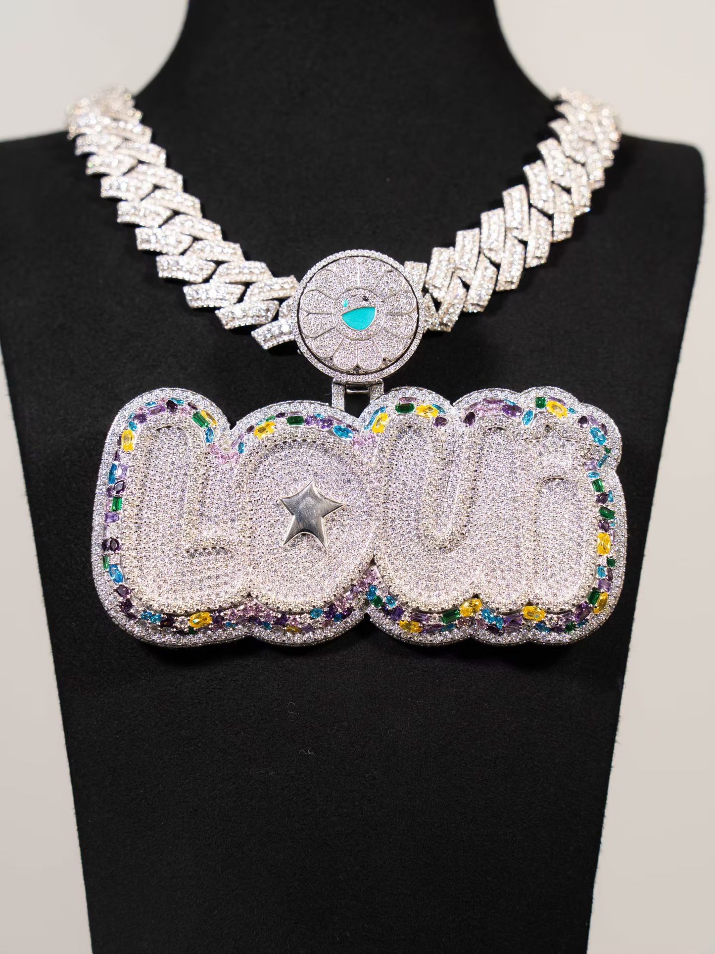 Loui Multi Color VVS Lab Grown Diamond Pendant