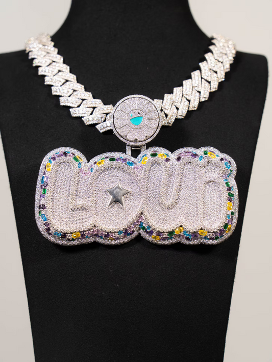 Loui Multi Color VVS Lab Grown Diamond Pendant