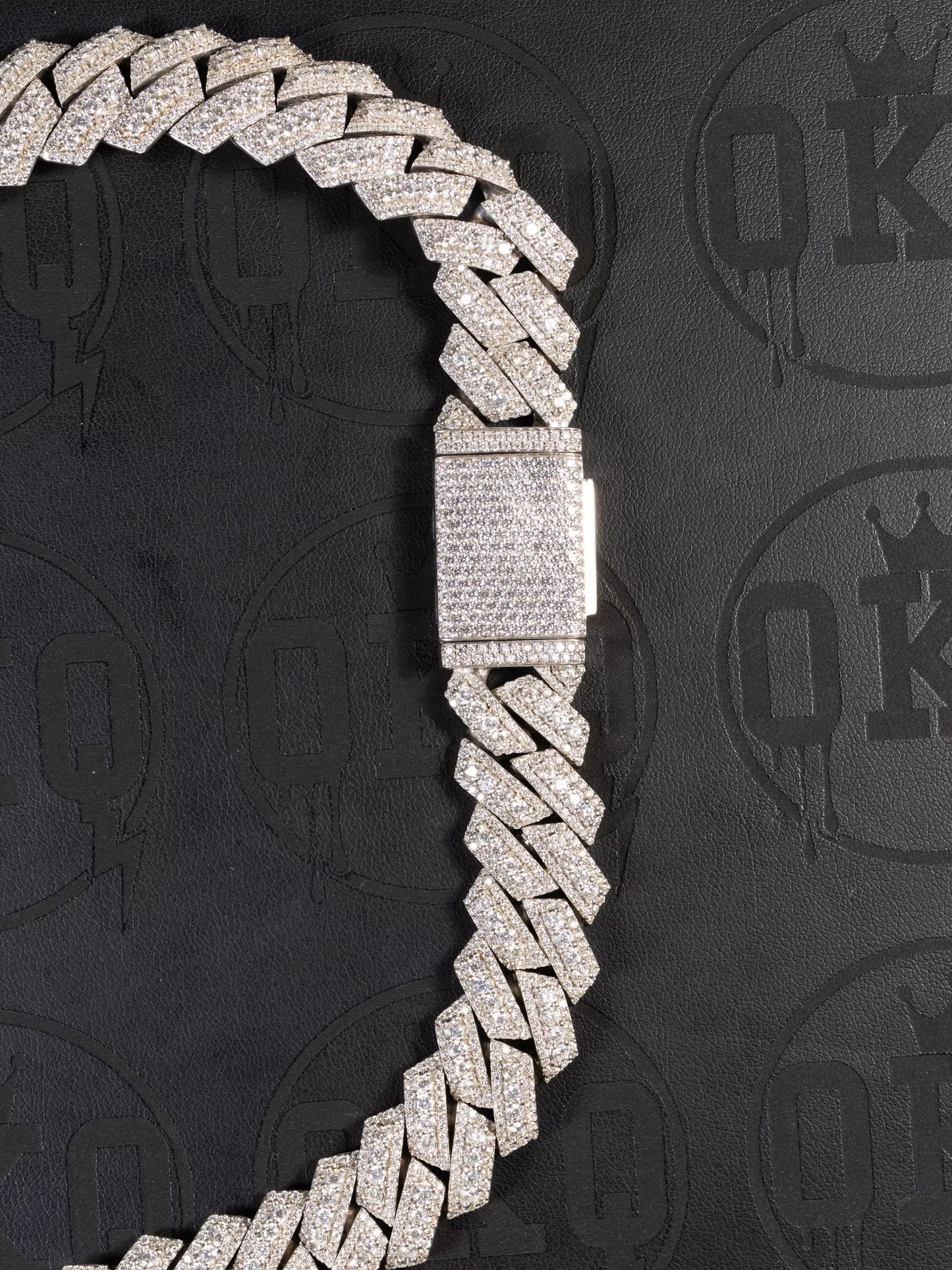 18.5mm Tight Link Style Lab Grown Diamond Cuban Chain