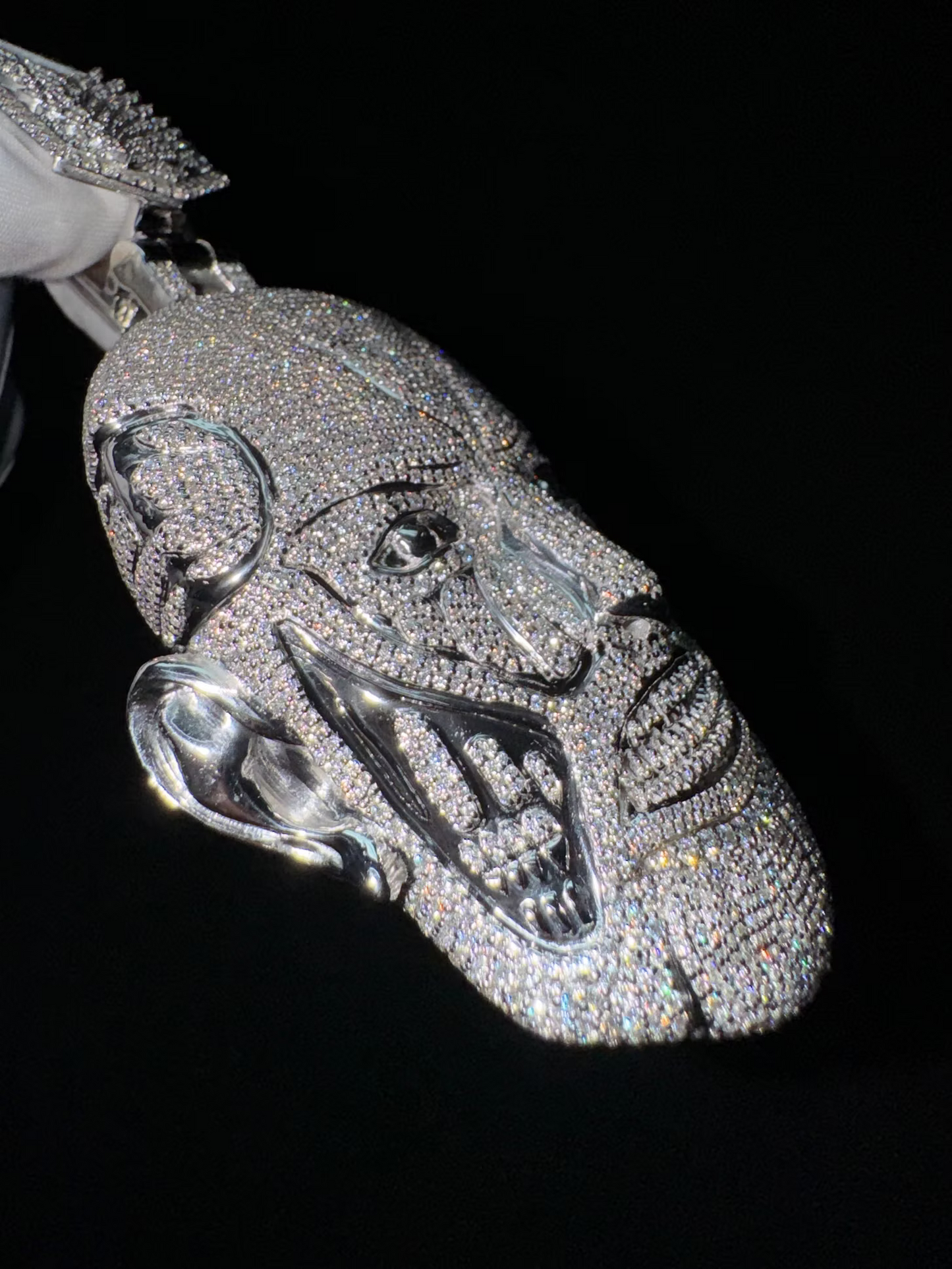 Anime Style Giant Man Face Lab Grown Diamond Pendant Pendant