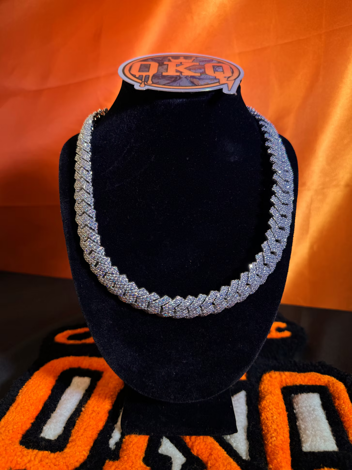 18.5mm Tight Link Style Lab Grown Diamond Cuban Chain