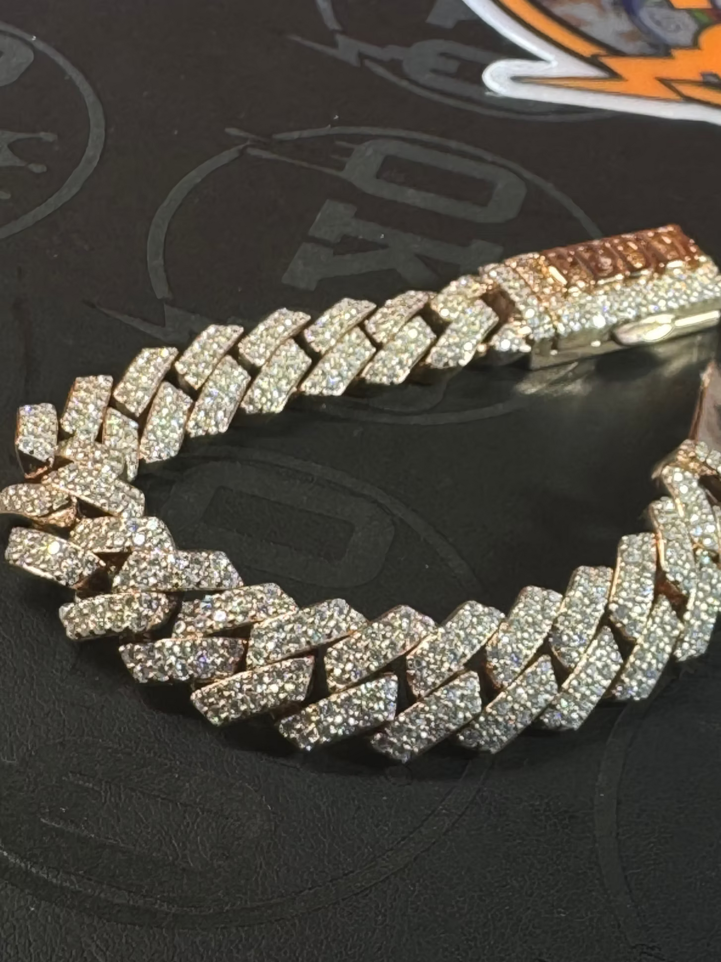 12mm Moissanite Cuban Bracelet
