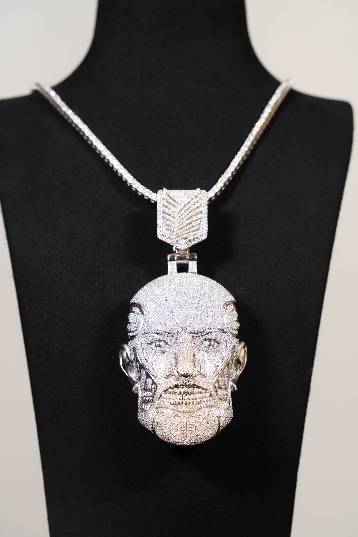 Anime Style Giant Man Face Lab Grown Diamond Pendant Pendant