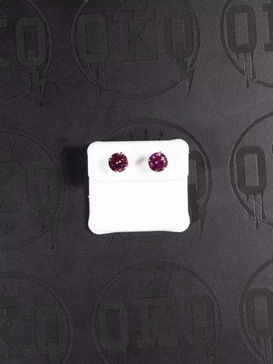 Pink VVS Moissanite Earrings