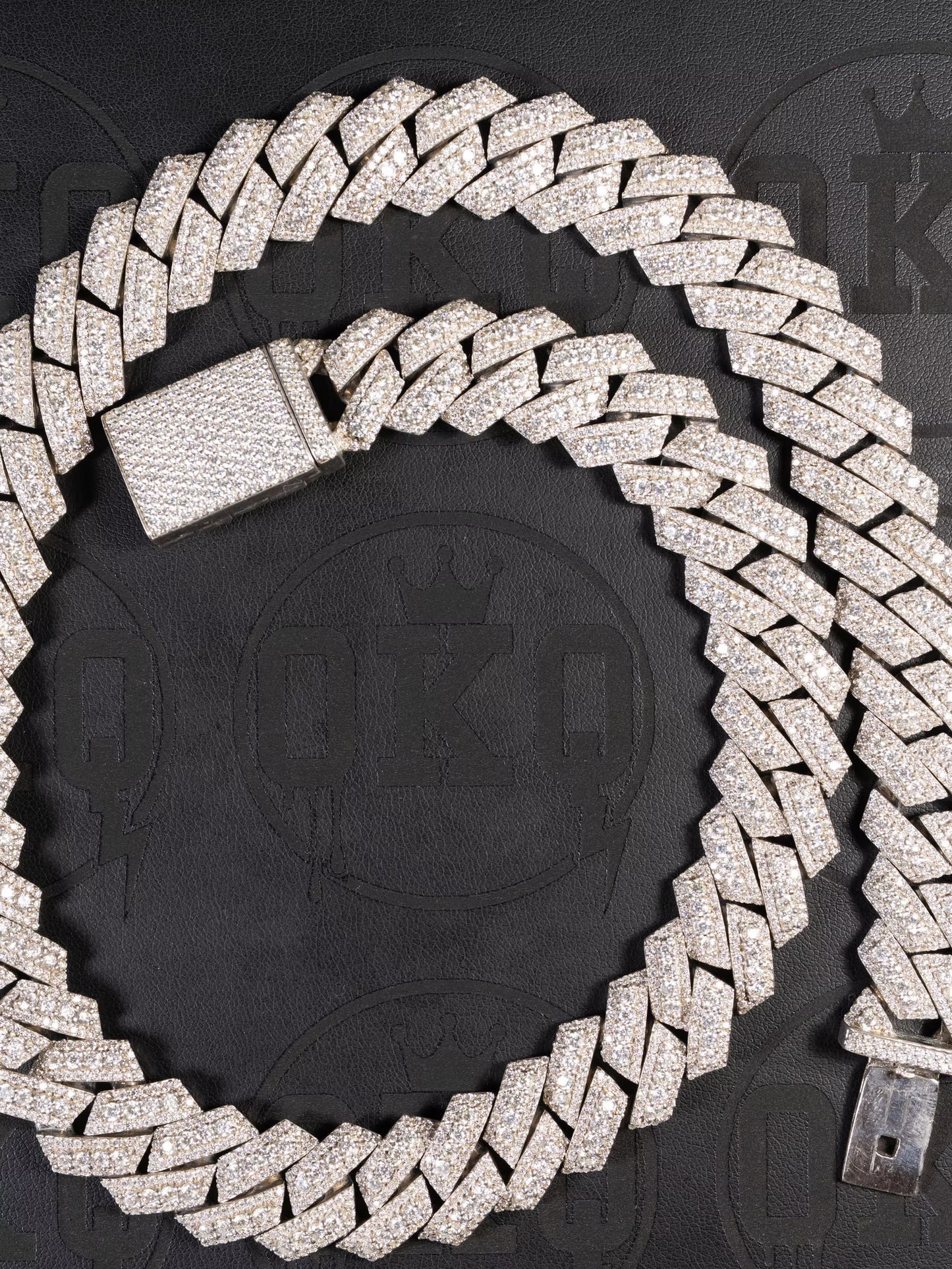 18.5mm Tight Link Style Lab Grown Diamond Cuban Chain