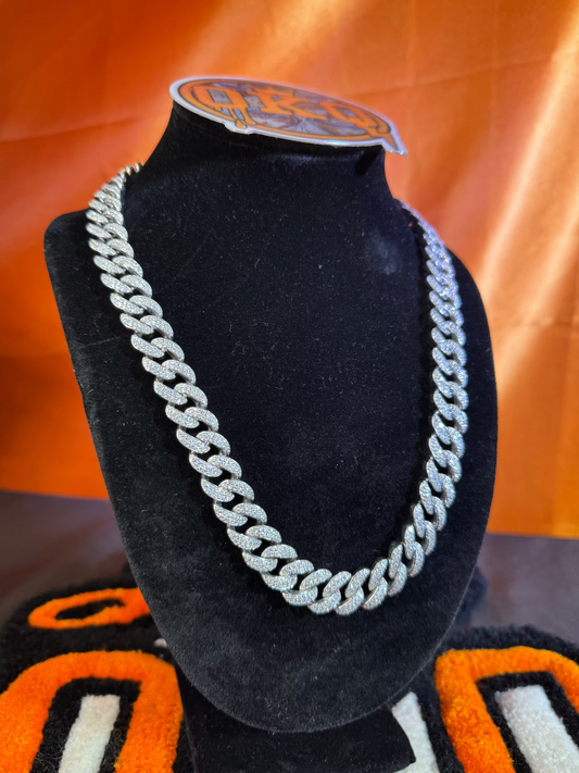 14mm VVS Round Lab Grown Diamond Cuban Chain