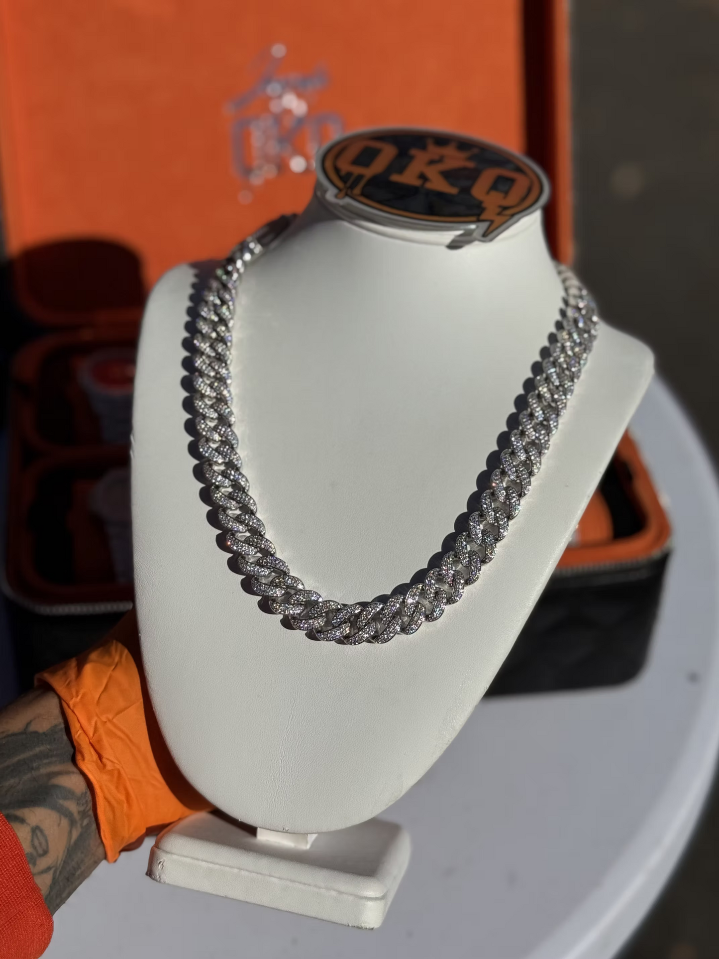 14mm VVS Round Natural Diamond Cuban Chain