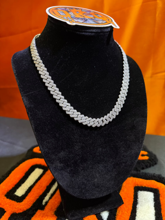 12mm Natural Diamond Cuban Chain